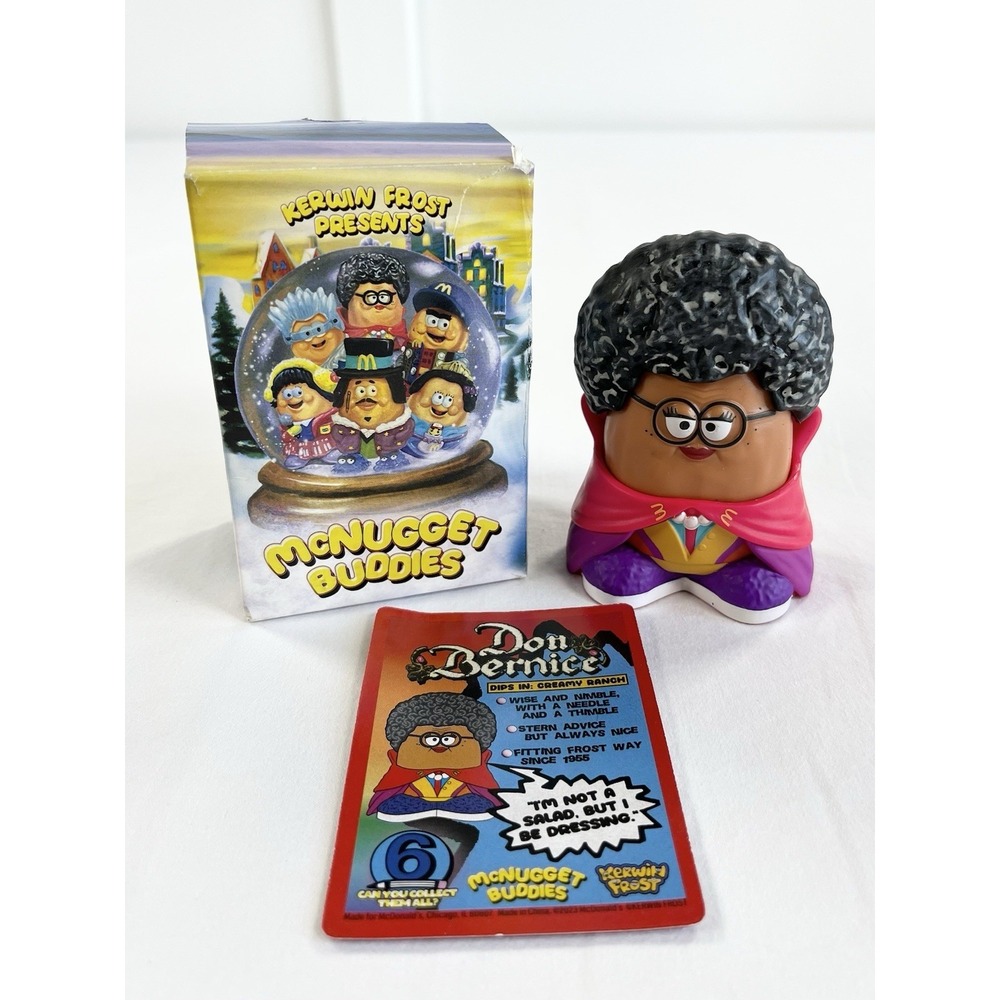 McDonalds Kerwin Frost McNugget Buddies Don Bernice Toy 6 Open Box Card